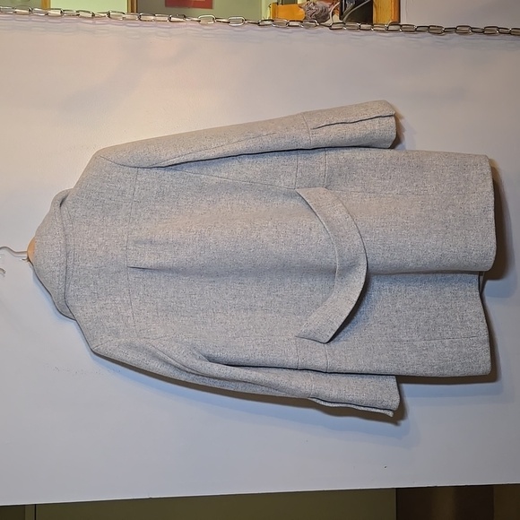 J. Crew Stadium Cloth Nello Gori Light Gray Women's Wool Coat NWOT - Picture 6 of 16